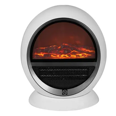 Ventilátorový ohřívač - krb 1500 W - bílý