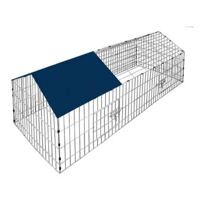 Králíkárna 180 x 75 cm - modrá stříška