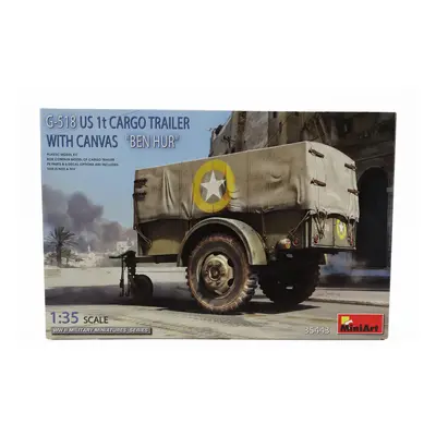 Miniart Trailer Rimorchio - G-518 Us Cargo Trailer Ben Hur Military 1:35 /