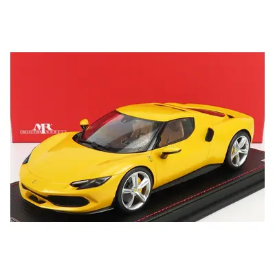 Mr-models Ferrari 296 Gtb Hybrid 830hp V6 2021 - Con Vetrina - With Showcase 1:18 Giallo Tristra