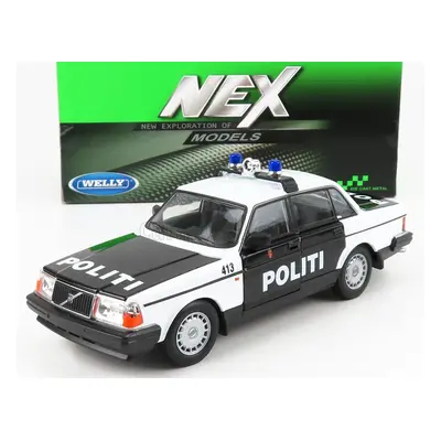 Welly Volvo 240 Gl Politi Norway Police 1986 1:24 Černá Bílá