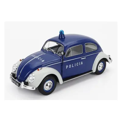 Edicola Volkswagen Beetle Kafer Maggiolino Portugal Policia Police 1974 1:24 Modrá Bílá