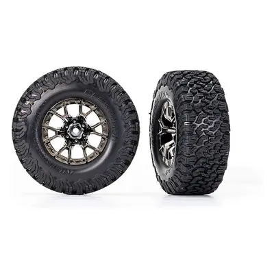 Traxxas kolo 2.2/3.0", disk Raptor R černý chrom, pneu BFGoodrich T/A KO2 (2) (2WD přední)