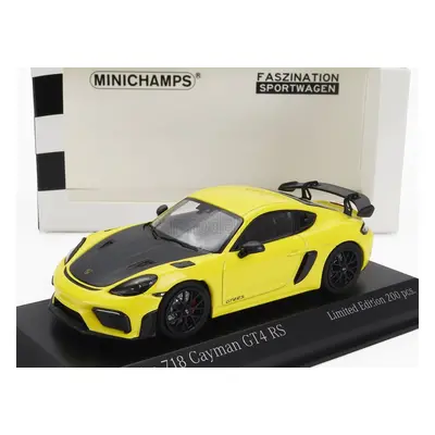 Minichamps Porsche 718 (982) Cayman Gt4 Rs 2021 - Black Rims 1:43 Žlutá Černá