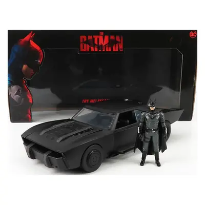 Jada Batman Batmobile With Figure 2022 - The Batman Movie 1:18 Matt Black