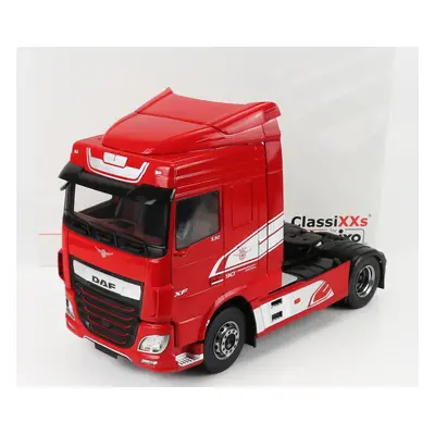 Premium classixxs DAF Xf Space Cab Tractor Truck 2-assi 2018 1:18 Červená Bílá