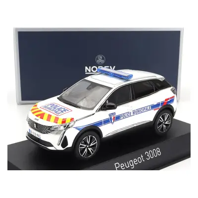 Norev Peugeot 3008 Police Municipale 2023 1:43 Bílá Modrá Červená Žlutá