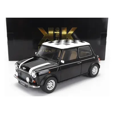 Kk-scale Mini Cooper Lhd 1992 With Chequered Flag 1:12 Černá Bílá