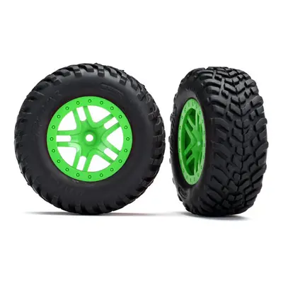 Traxxas kolo 2.2/3.0", disk SCT Split-Spoke zelený, pneu SCT (2)