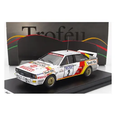 Trofeu Audi Quattro Sport N 2 Manx Isle Of Man Rally 1985 H.demuth - E.radaelli 1:43 Bílá Červen