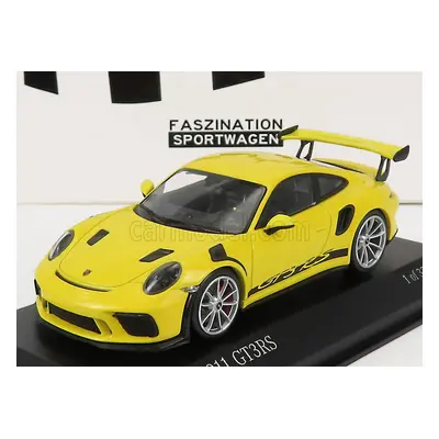 Minichamps Porsche 911 991-2 Gt3 Rs Coupe 2018 - Silver Rims 1:43 Závodní Žlutá