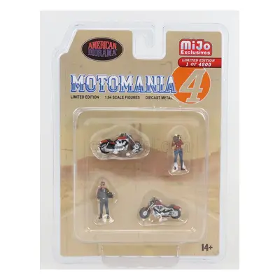 American diorama Figures Set Motomania - 2x Motorcycle - 2x Figure 1:64 Různé