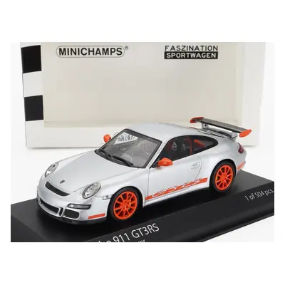 Minichamps Porsche 911 997 Gt3 Rs Coupe 2006 1:43 Stříbrná Oranžová