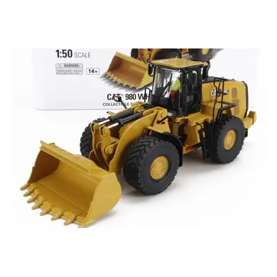 Dm-models Caterpillar Cat980 Ruspa Gommata - Scraper Tractor Wheel Loader 1:50 Žlutá Černá