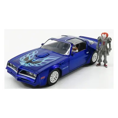 Jada Pontiac Firebird With It Pennywise & Henry Bower's Figure 1977 1:24 Blue