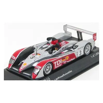 Minichamps Audi R10 N 3 24h Le Mans 2007 Luhr - Premat - Rockenfeller 1:43 Silver Red