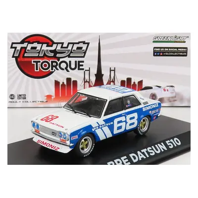 Greenlight Datsun 510 Bre N 68 Racing 1972 P.gregg 1:43 Bílá Modrá