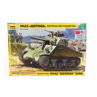 Zvezda Tank M4a2 Sherman Tank 75mm 1942 - 1955 1:35 Military