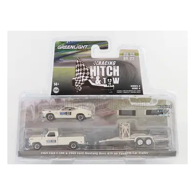 Greenlight Ford usa F-100 Pick-up 1969 + Mustang Boss 429 Coupe 1969 1:64