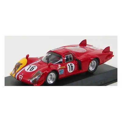 Best-model Alfa romeo 33.2 Coda Lunga N 16 Prove Spa 1968 T.pilett 1:43 Červená Žlutá