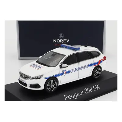 Norev Peugeot 308 Gt Sw Station Wagon Police Municipale 2020 1:43 Bílá