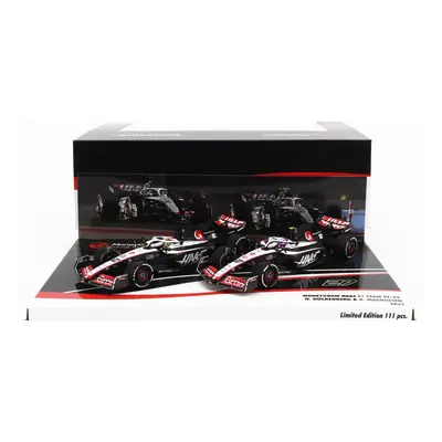 Minichamps Haas F1 Set dvou modelů 1:43, bíločerná