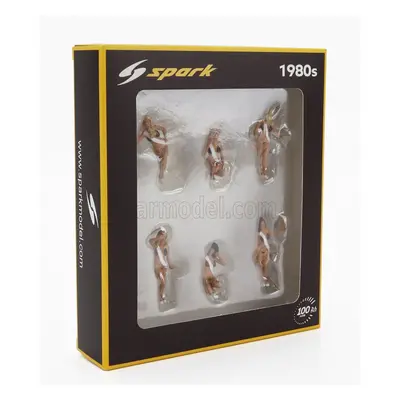 Spark-model Figures Set 6x Grid Girls 1980s 1:43 Bílá Růžová