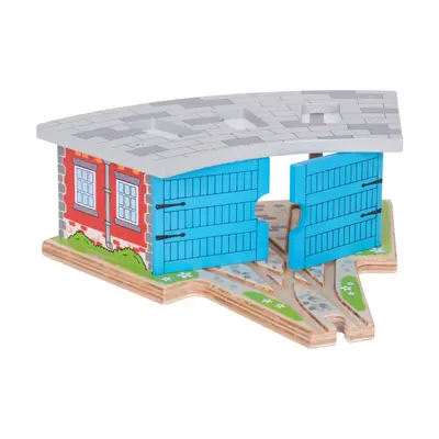 Bigjigs Rail Trojité depo s vraty - poškozený obal