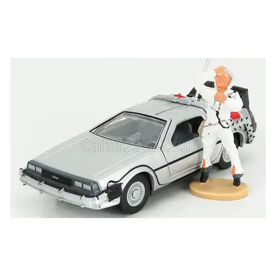 Corgi De lorean Time Machine With Figure - Back To The Future 1 - Ritorno Al Futuro 1 1:36 Silve