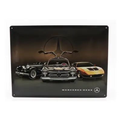 Edicola Accessories 3d Metal Plate - Mercedes Benz 3 Generation 1:1 Černá Zlatá Hnědá