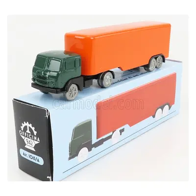 Officina-942 Fiat 682 T2 Truck Semirimorchio Furgonato 1955 1:76 Zelená Oranžová