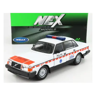 Welly Volvo 240 Gl Politie Dutch Police 1986 1:24 Bílá Oranžová