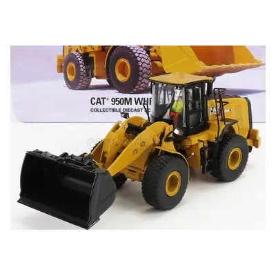 Dm-models Caterpillar Cat950m Ruspa Gommata - Scraper Tractor Wheel Loader 1:50 Žlutá Černá