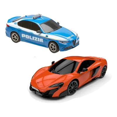 Sada RC aut Alfa Romeo Qiulia Q Polizia a McLaren 675LT