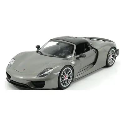 Welly Porsche 918 Spider Hard-top Closed 2015 - Carbon Roof 1:18 Grey Met