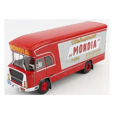 Edicola Berliet Gbk6 Truck Mondia 1971 1:43 Červená Stříbrná