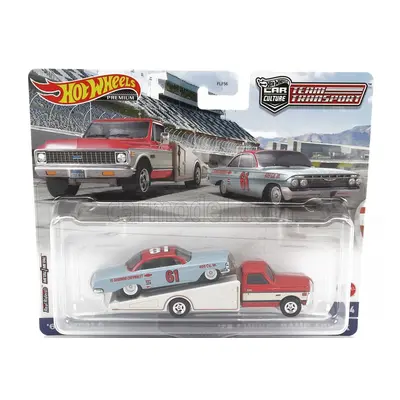 Mattel hot wheels Chevrolet Ramp Truck Car Transporter With Impala N 61 Racing 1961 1:64 Různé