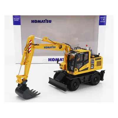 Universal hobbies Komatsu Pw180 Escavatore Gommato - Tractor Excavator 1:50 Žlutá Černá