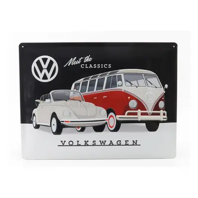 Edicola Accessories 3d Metal Plate - Volkswagen Classic 1:1 Černá Bílá Červená