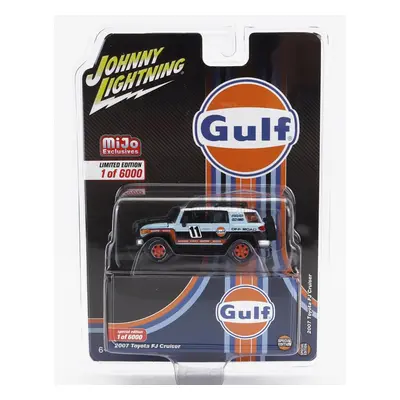 Johnny lightning Toyota Fj Cruiser N 11 Gulf Racing 2007 1:64 Světle Modrá Oranžová