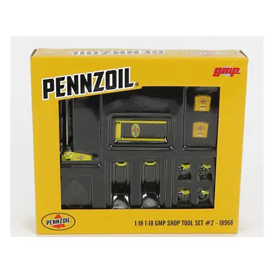 Gmp Accessories Set Officina Garage Tool Set Pennzoil 1:18 Žlutá Černá