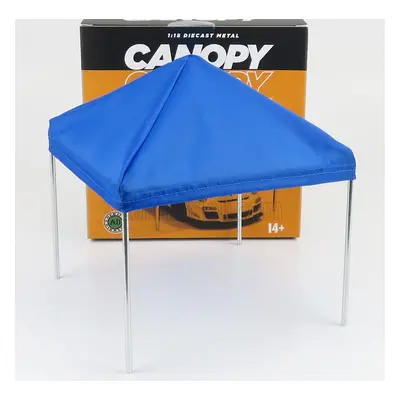 American diorama Accessories Canopy Set With Frame And Cover 1:24 Chrome Blue