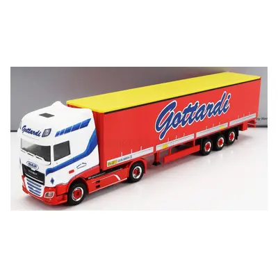 Herpa DAF Xf480 Truck Telonato Gottardi Transports 2017 1:87 Bílá Červená