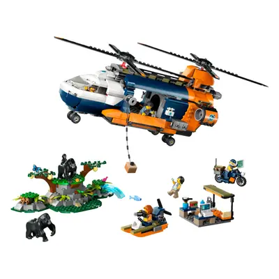 LEGO City - Helikoptéra na průzkum džungle v základním táboře