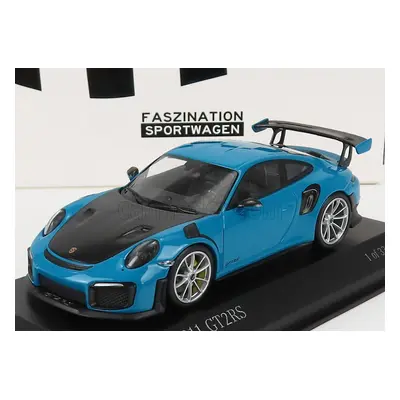 Minichamps Porsche 911 991-2 Gt2 Rs Coupe 2018 - Silver Rims 1:43 Miami Blue