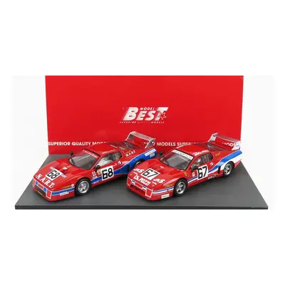 Best-model Ferrari Set 2x 512bb Lm Team Jms Pozzi Racing N 67 N 68 1:43, červená