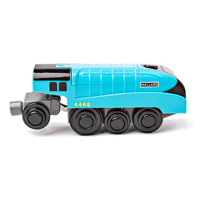 Bigjigs Rail Elektrická lokomotiva Mallard modrá