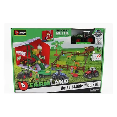 Bburago Fendt Set Farm Horse Stable Play Vario 1050 Tractor 2016 1:50 Zelená