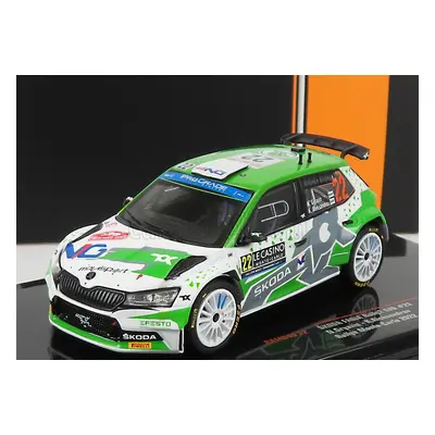 Ixo-models Škoda Fabia Rally2 Evo N 22 Rally Montecarlo 2022 1:43, zelenobílá