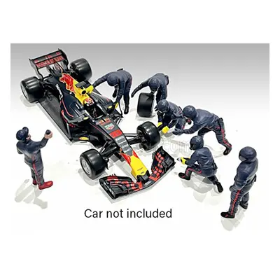 American diorama Figurky mechaniků F1 Pit-stop Set 2 2022 1:43, tmavě modrá